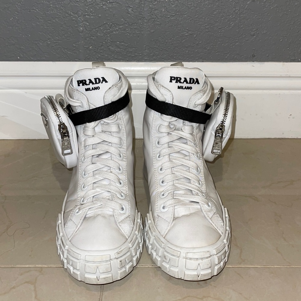 Authentic Prada sneakers re-nylon water resistant size 37.5